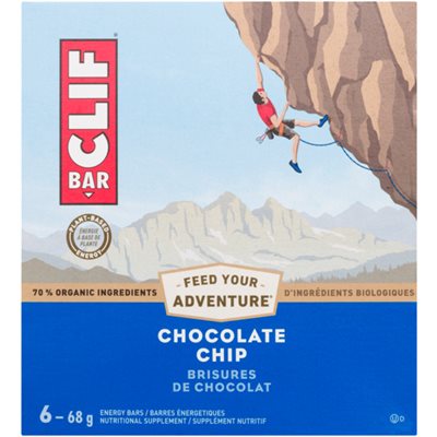 Clif Bar Brisures de Chocolat 6 Barres énergétiques x 68 g Clif Bar Brisures de Chocolat 6 Barres énergétiques x 68 g