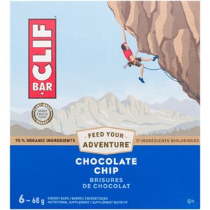 Clif Bar Brisures de Chocolat 6 Barres Ã‰nergtiques x 68 g 