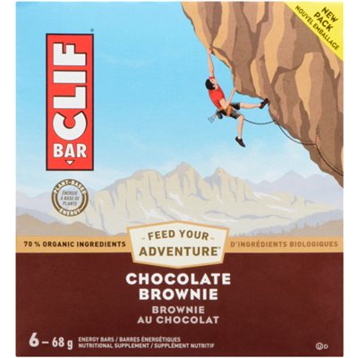 Clif Bar Brownie au Chocolat 6 Barres énergétiques x 68 g Clif Bar Brownie au Chocolat 6 Barres énergétiques x 68 g