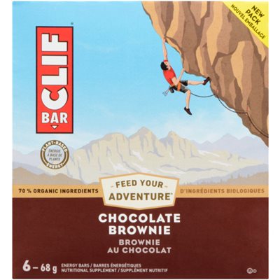 Clif Bar Brownie au Chocolat 6 Barres énergétiques x 68 g