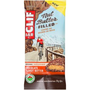 Clif Bar Centre au Beurre de Noix Barre énergétique Chocolat et Beurre d'Arachide 50 g