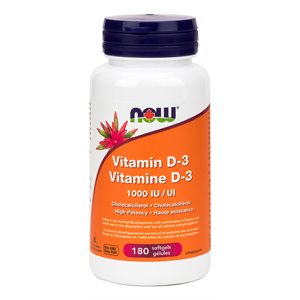 Vitamine D-3 1000 Haute Puissance 180Gel