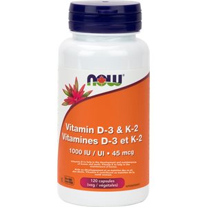 Vit D-3 1,000 IU & K2 45mcg 120vcap 