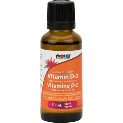 Vitamine D-3 Liquide Puissance Extra 1 000 Ui 30ml