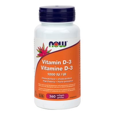 Vitamine D-3 1000 Haute Puissance 360Gel