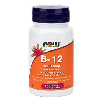 Now B-12 1000mcg+Folic Acid 100mcg 100chews