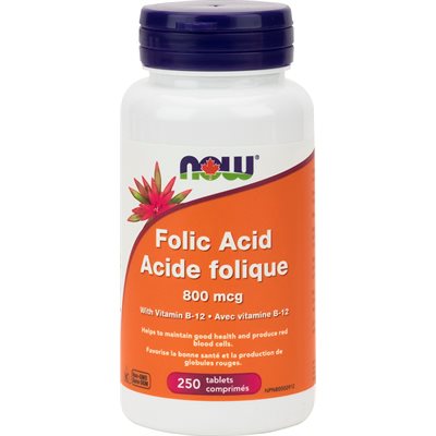 Folic Acid 800mcg + B-12 25mcg 250tab