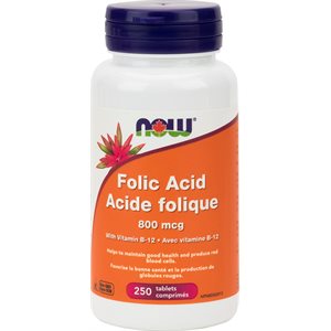 Folic Acid 800mcg + B-12 25mcg 250tab
