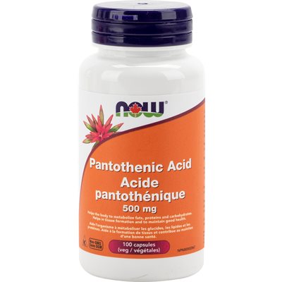 Pantothenic Acid 500mg 100cap 