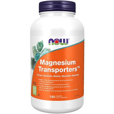 Now Transporteurs de magnésium 180vcaps Now Transporteurs de magnésium 180vcaps