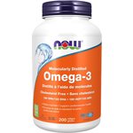 NOW Molecularly Distilled Omega-3 180 EPA  /  120 DHA 200 Softgels