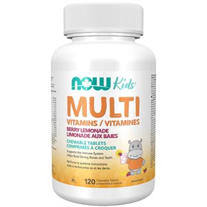 Now MULTIVITAMINES POUR ENFANTS LIMONADE BAIES 120UN