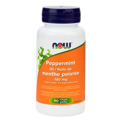 Peppermint Oil 180mg Ent.Coat w / Fennel, Ginger 90gel 