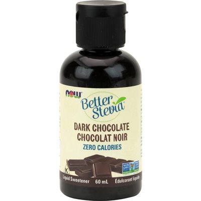 Now F. Stevia Liquide Choco Noir 60Ml