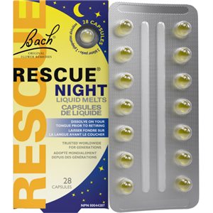 Bach Rescue Night Liquid Melts Caps 28 ct