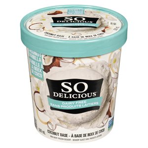 So Delicious Dairy Free Non-Dairy Frozen Dessert Vanilla Bean Coconut 500 ml
