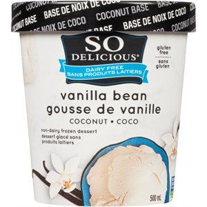 So Delicious Dairy Free Non-Dairy Frozen Dessert Vanilla Bean Coconut 500 ml