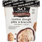 So Delicious Dairy Free Non-Dairy Frozen Dessert Cookie Dough Coconut 500 ml