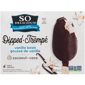 So Delicious Dairy Free Dipped Frozen Dessert Vanilla Bean Coconut