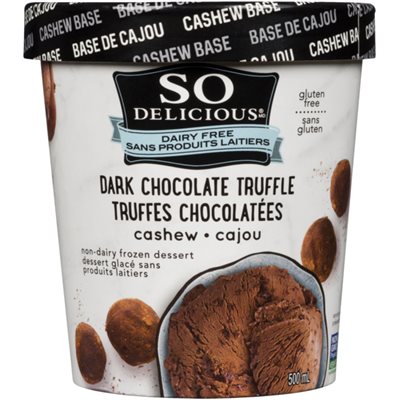 So Delicious Vegan Frozen Dessert Dark Chocolate Truffle Cashew 