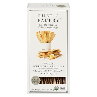 Rustic Bakery CRAQUELINS AU LEVAIN BIOLOGIQUES HUILE OLIVE SEL GRIS 170GR Rustic Bakery CRAQUELINS AU LEVAIN BIOLOGIQUES HUILE OLIVE SEL GRIS 170GR