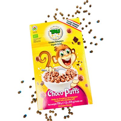 Tau Organic choco puffs cereal 750g
