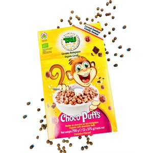 Tau Organic choco puffs cereal 750g
