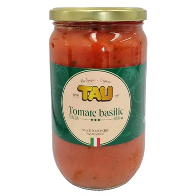 Tau Organic Tomato And Basil Sauce 680Ml 