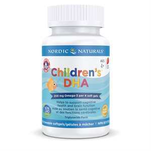 NORDIC NATURALS OMEGA DHA ENFANT FRAISE 90GEL 