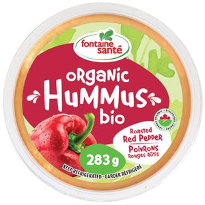 Fontaine Santé Hummus Bio Poivrons Rouges Rôtis 283g