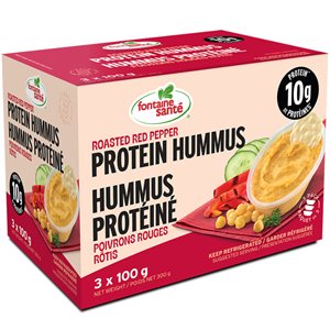 Fontaine Santé Hummus Protéiné Poivrons Rouges Rôtis 3X100G