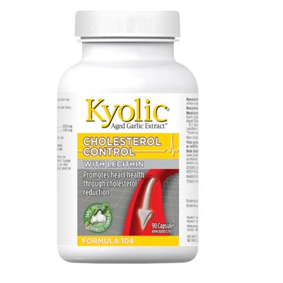 Kyolic Formula 104 Contrôle du cholestérol avec lécithine 90 gélules