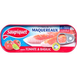 Saupiquet Filets de Maquereaux Sauce Tomate et Basilic 169g