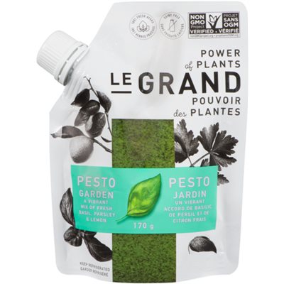 Le Grand Pesto Jardin un Vibrant Accord de Basilic, de Persil et de Citron Frais 170 g