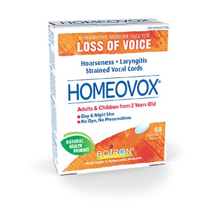 Boiron Homeovox Loss of Voice 60 Chewable Tablets