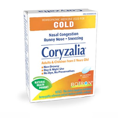 Boiron Coryzalia Cold 60 Chewable Tablets 