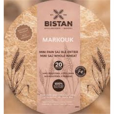 Bistan Bakery mini saj whole wheat 20 calories 200g