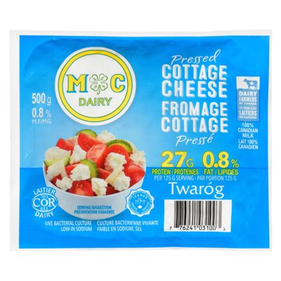 M-C Dairy Fromage Cottage Pressé 0.8% M.G. 500G M-C Dairy Fromage Cottage Pressé 0.8% M.G. 500G