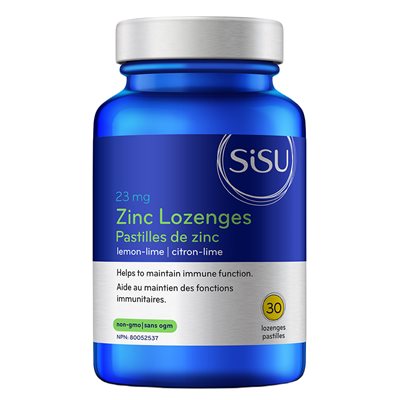 Sisu Zinc Lozenges, Lemon-Lime 30un