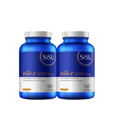 Sisu Tau exclusif Ester-C 600 mg emballage duo* 2x120vcaps