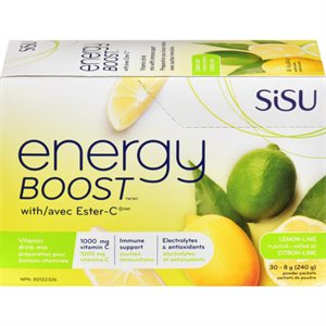 Sisu Ester-C Energy Boost, citron-lime 30un