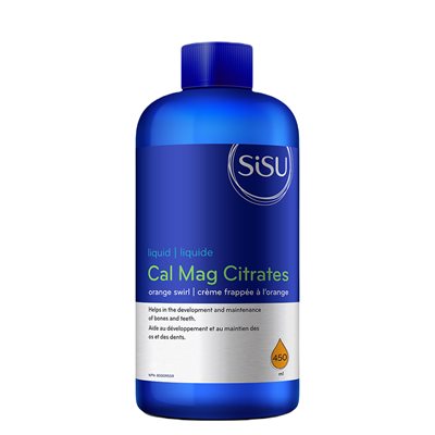 Sisu Cal Mag Citrates Liquid with D3, Orange Swirl 450mL