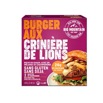 Big Mountain Foods Burger aux champignons crinière de lion 240g