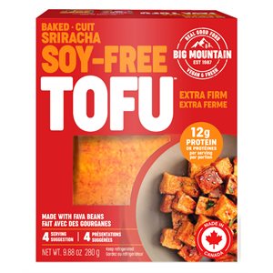 Big Mountain Foods Tofu sans soya extra ferme sriracha cuit (gourganes) 280g
