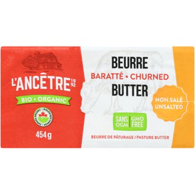 L'Ancêtre Beurre Non Sale Bio 454g