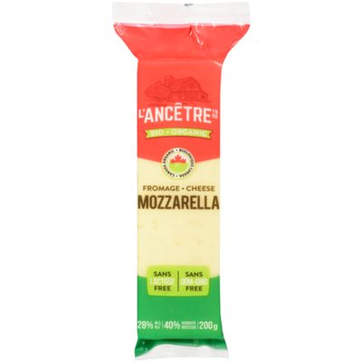 L'Ancêtre Fromage Mozzarella (28% Mg) Pasteurise Bio 200g