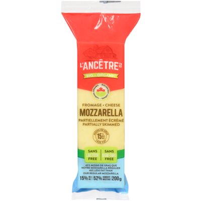 L'Ancêtre Fromage Mozzarella (15% Mg) Pasteurise Bio 200g