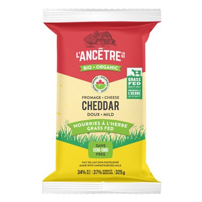 L'Ancêtre Fromage Cheddar Doux nourri à l'herbe Bio 325g