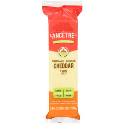 L'Ancetre Organic Strong Cheddar Cheese 200g