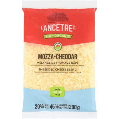 L'Ancêtre Cheddar / Mozzarella Rape Bio 200g